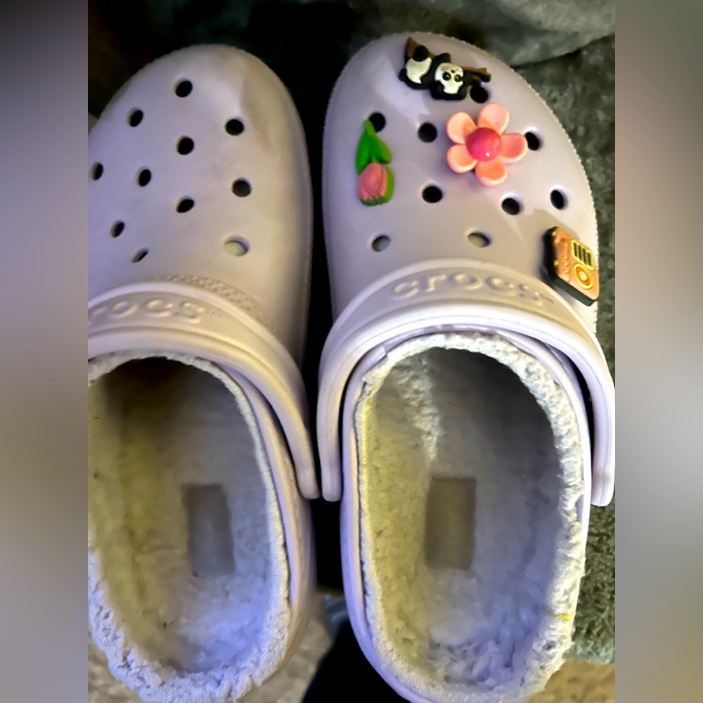 Purple crocs